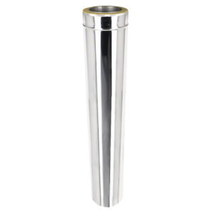 Straight Length 1000mm Twin Wall Insulated Flue Pipe - 6" (150mm)
