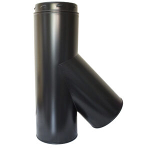 Tee 135° Inc Locking Band Sflue Black - 5" (125mm)