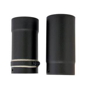 250mm Pipe 2 Part Adjustable Pipe 4" (100mm) - Matt Black
