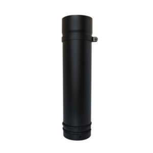 500mm 1 Part Adjustable Pipe 4" (100mm) - Gloss Black