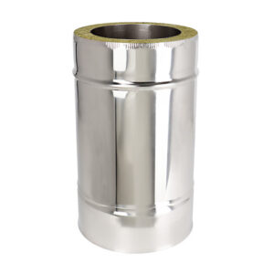 Adjustable Length 250mm-350mm Twin Wall Insulated Flue Pipe - 6" (150mm)