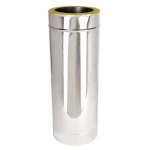 Adjustable Length 500mm-880mm Twin Wall Insulated Flue Pipe - 6" (150mm)