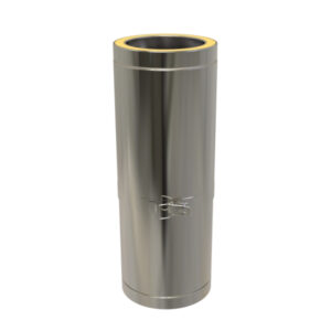 KW Pro Adjustable Length 350mm-500mm Twin Wall Flue Pipe - 4" (100mm)