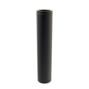 KW Pro Twin Wall Flue Pipe 1000mm - 4" (100mm) -  Black