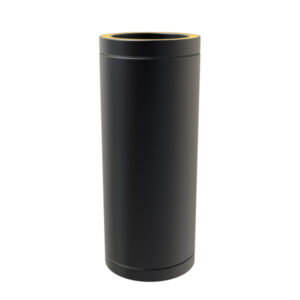 KW Pro Twin Wall Flue Pipe 500mm - 4" (100mm) -  Black
