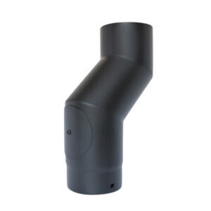 Offset Pipe With Door 5" (125mm) - Matt Black
