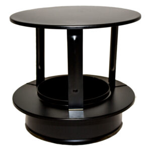 Rain Cap For Twin Wall Flue Pipe - 6" (150mm) - Black
