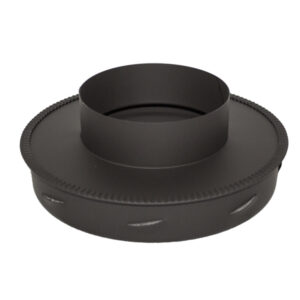 Increasing Adaptor To Twin Wall - Sflue Black - 4" (100mm) - 5" (125mm)