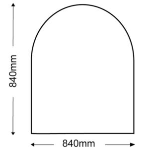 Small Semi-Circle Polished Granite Hearth 840mm x 840mm