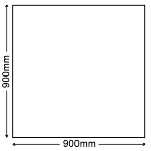 Square Glass Hearth 900mm x 900mm
